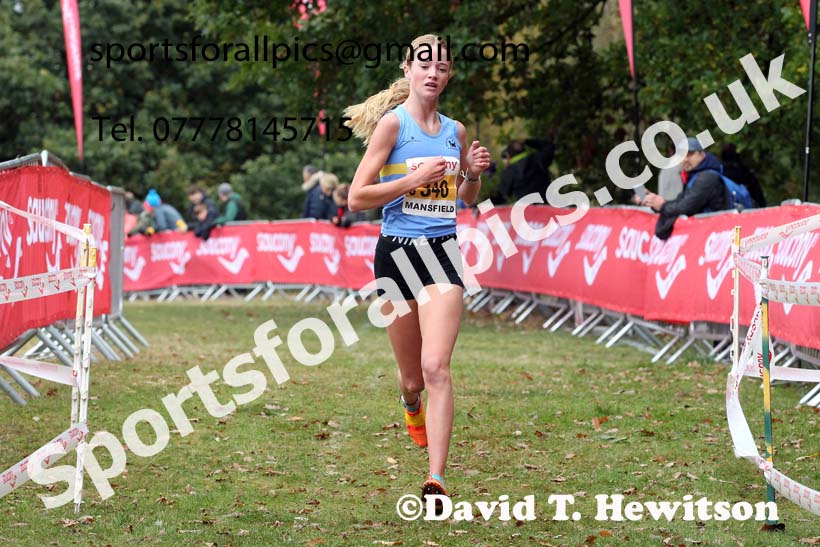 Womens under-17s 2021 National Cross Country Relays, Berry Hill Park, Mansfield. Photo: David T. Hewitson/Sports for All Pics